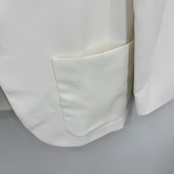Amanda Uprichard Shawl Collar Blazer in Ivory Off White Size XL - Picture 4 of 10